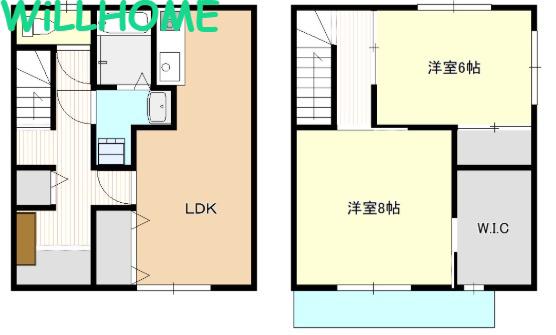 N-MAISON松ヶ丘(2LDK/1階)の間取り写真