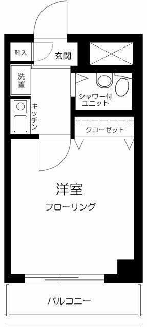 ライオンズマンション大島第2(1K/4階)の間取り写真