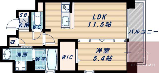 アグレアーブル(1LDK/7階)の間取り写真