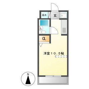 パークヒルズアトリエ(1K/4階)の間取り写真