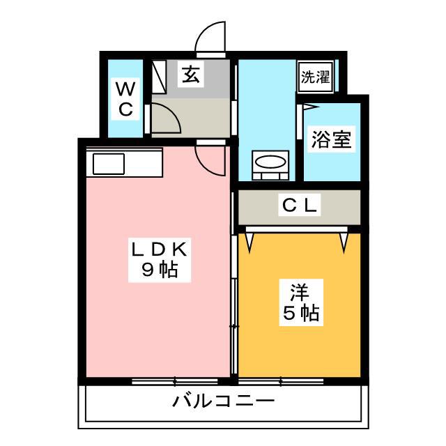 ベラヴィスタ美野島(1LDK/10階)の間取り写真