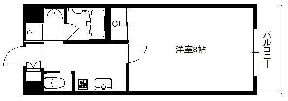 LOUISE(1K/3階)の間取り写真