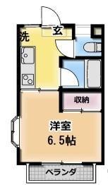 Kハイツ(1K/2階)の間取り写真