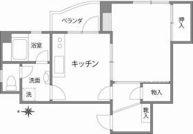 第1長崎ビル(1DK/3階)の間取り写真