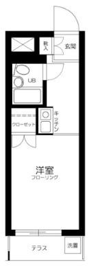 エトワール上連雀(ワンルーム/1階)の間取り写真