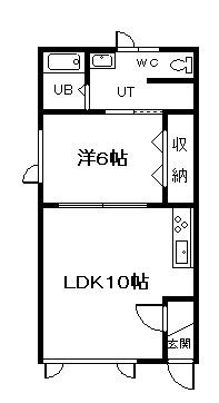 フォーシーズン旭町(1LDK/2階)の間取り写真