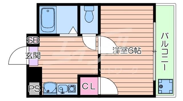 コスモセブン(1K/1階)の間取り写真
