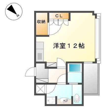 千種タワーヒルズ(ワンルーム/5階)の間取り写真