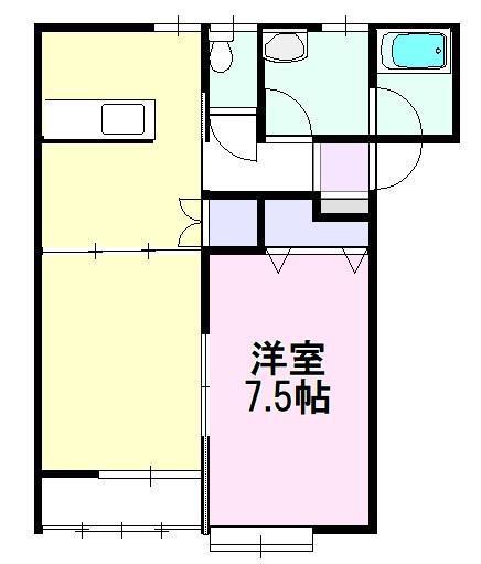 ライフステージ21(1LDK/2階)の間取り写真
