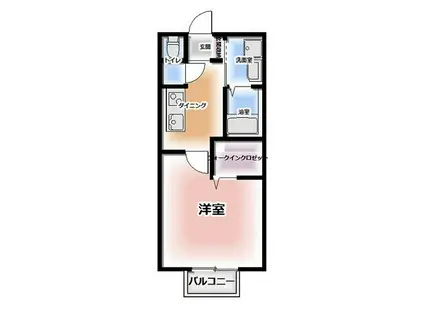 ネフェルト(1K/2階)の間取り写真