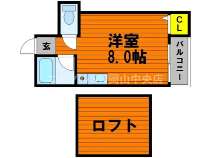 ワールドビレッジLIKU(ワンルーム/2階)の間取り写真