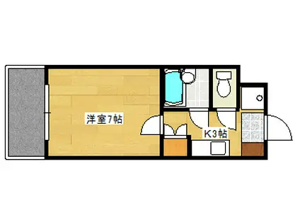 第5和秀ビル(1K/3階)の間取り写真