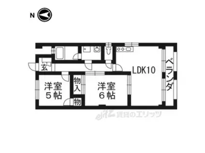 安井マンション(2LDK/3階)の間取り写真