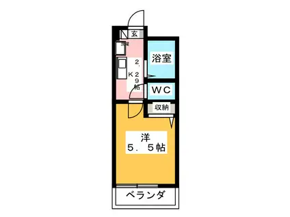 ライジングビルYOSHIZAKI(1K/4階)の間取り写真