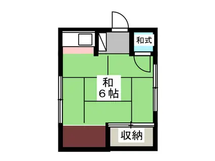 藤荘(ワンルーム/1階)の間取り写真