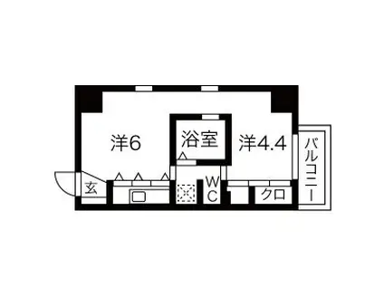ラ・シュシュ覚王山(ワンルーム/4階)の間取り写真