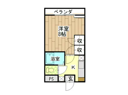 ウィロー村田屋(1K/3階)の間取り写真