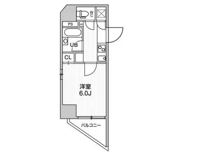 コンシェリア新橋(1K/14階)の間取り写真