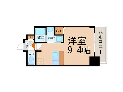 プレサンスNAGOYA桜通ビッグビート(1K/6階)の間取り写真