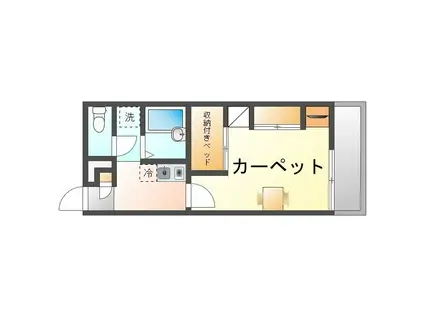 レオパレス壺屋(1K/3階)の間取り写真