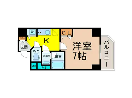 エイペックス名古屋栄 PREMIER LIFE(1K/8階)の間取り写真