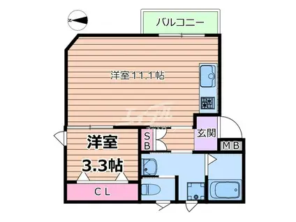 GRACE FUKAEBASHI(1LDK/1階)の間取り写真
