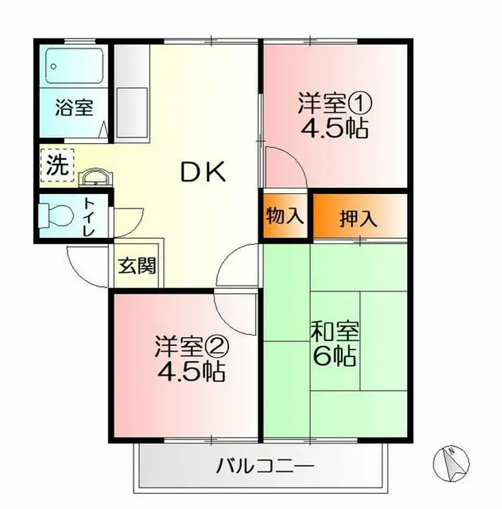 スカイタウン上今泉 2階階 間取り