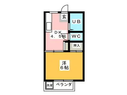 コーポ竹内(1DK/2階)の間取り写真