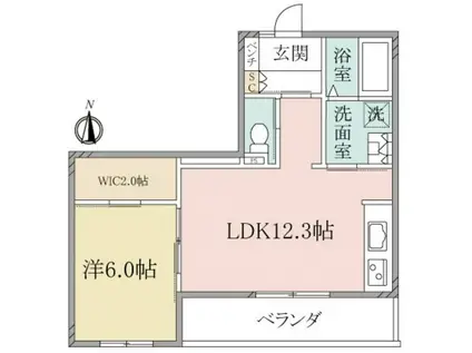ヘーベルヴィレッジ南浦和根岸サンサーラ根岸(1LDK/2階)の間取り写真