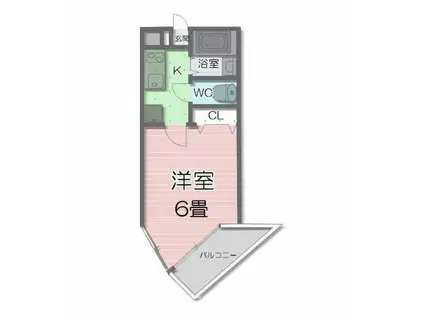 レリブ仁連木(1K/1階)の間取り写真