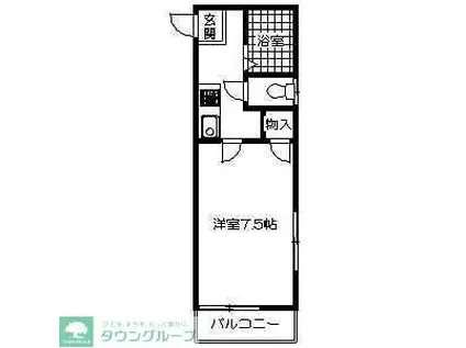 リバティハウスIII(1K/1階)の間取り写真