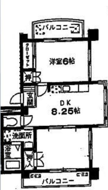 宮崎マンション(2DK/3階)の間取り写真