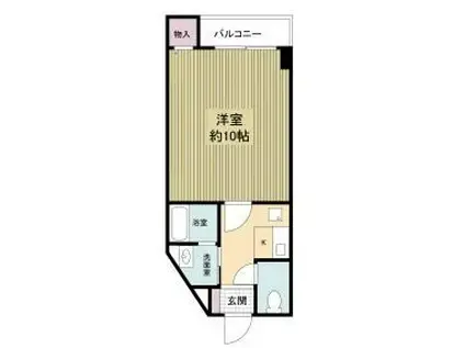 エントレ流町(1K/6階)の間取り写真