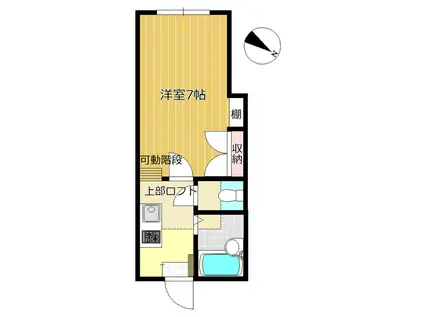信開セルーラ音羽町(1K/1階)の間取り写真