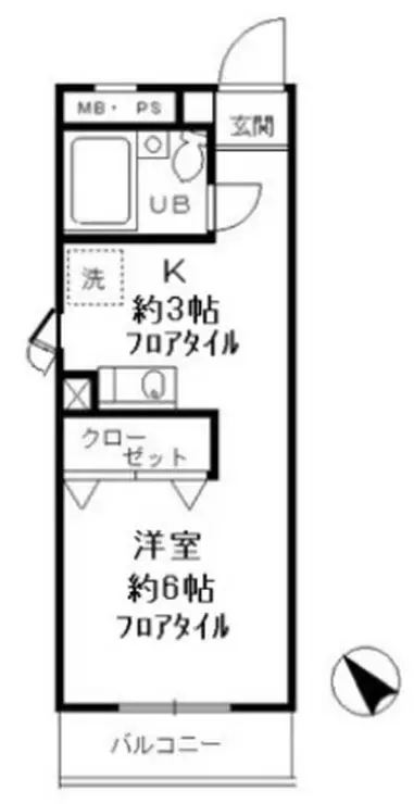昭島コートエレガンスE 3階階 間取り