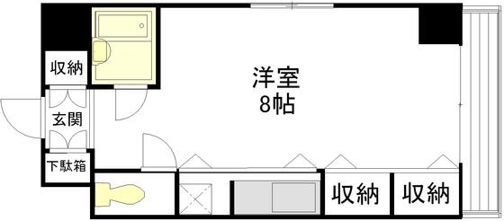 よつばビル(ワンルーム/3階)の間取り写真