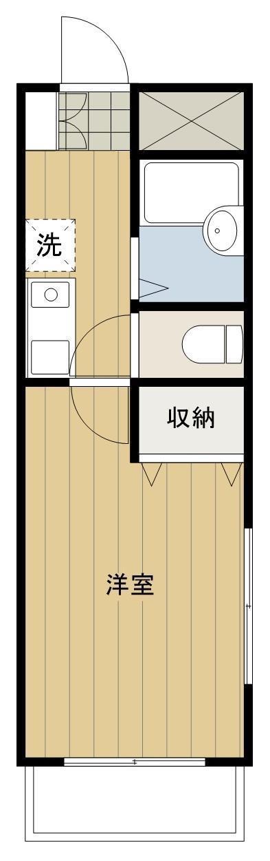 トップハイム西船(1K/2階)の間取り写真