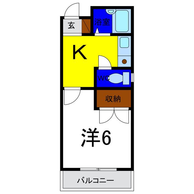 シティガーデン富田(1K/7階)の間取り写真