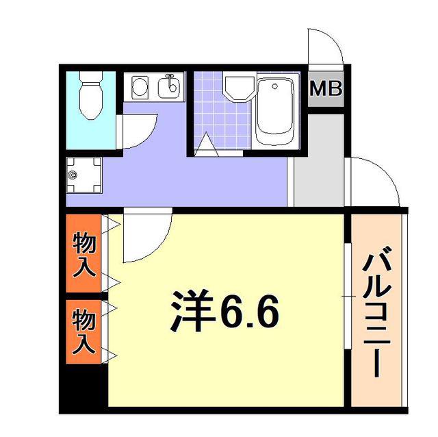 ラポート(1K/6階)の間取り写真