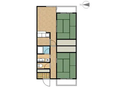 アティック館(2DK/2階)の間取り写真