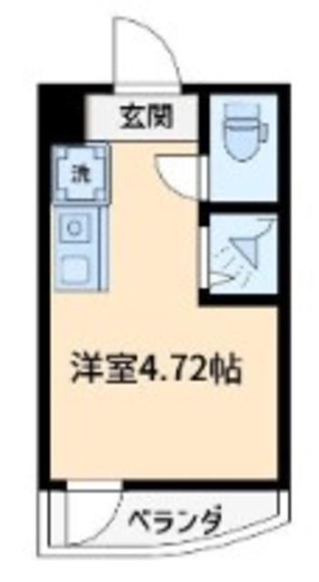 CUBE KANAMACHI V(ワンルーム/1階)の間取り写真