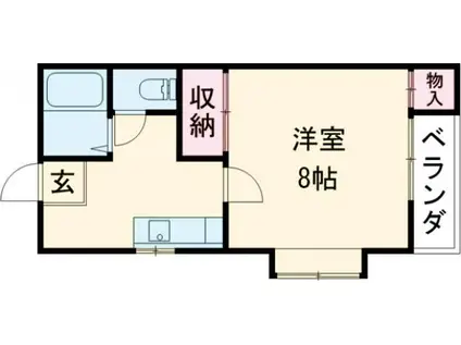 ピュアハウス(1K/1階)の間取り写真