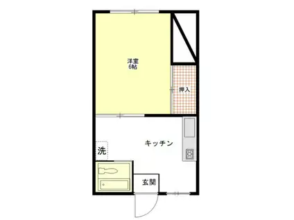 武田コーポ(1K/2階)の間取り写真