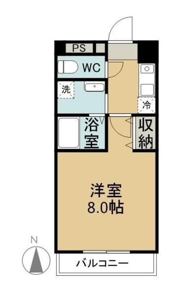 コスモ21(1K/1階)の間取り写真