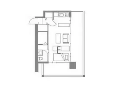 ALIVIO(ワンルーム/3階)の間取り写真