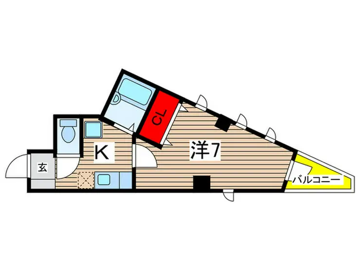 グランドハイツ住吉 4階階 間取り