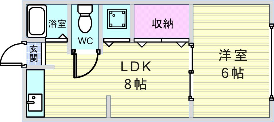 ジェーコーポ(1LDK/2階)の間取り写真