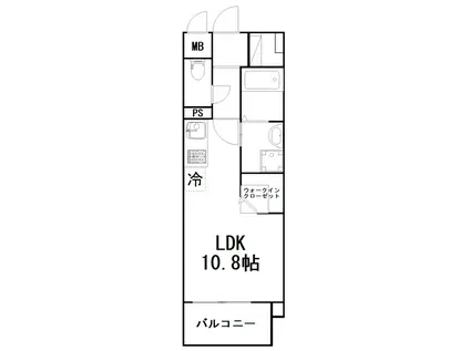 ノールエスト(ワンルーム/4階)の間取り写真
