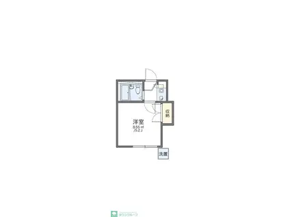 レオパレス上北沢(1K/1階)の間取り写真