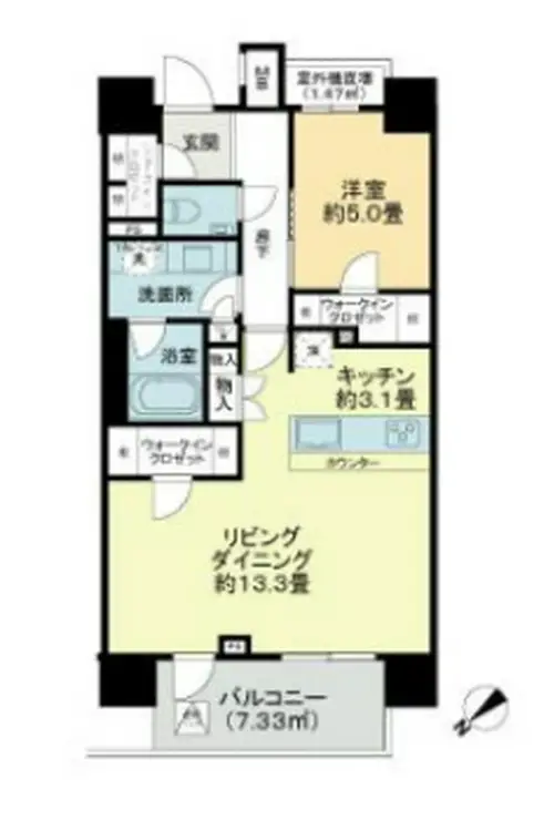 リビオレゾン人形町 7階階 間取り